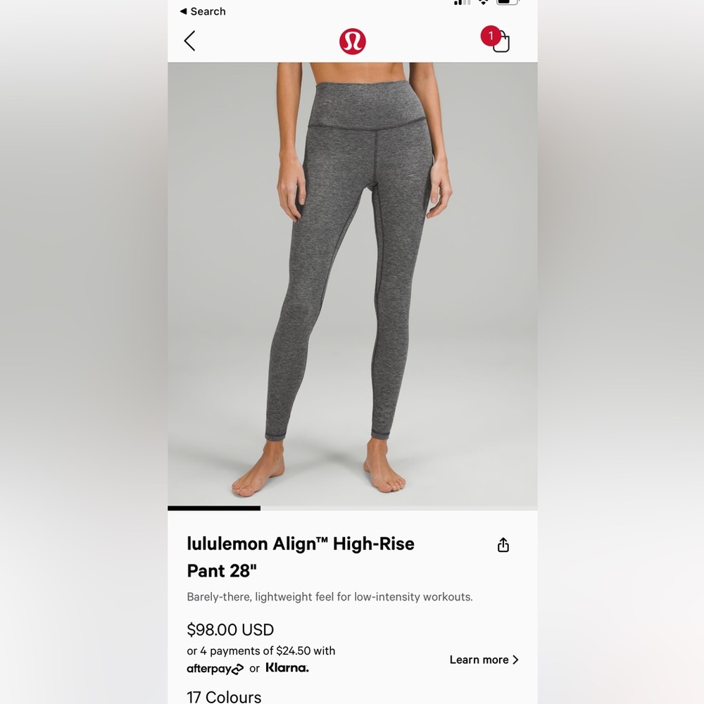 Lululemon graphite align leggings